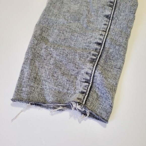 GAP universal legging jeans size 12 or 31 acid wash gray raw hem grey - Picture 3 of 10